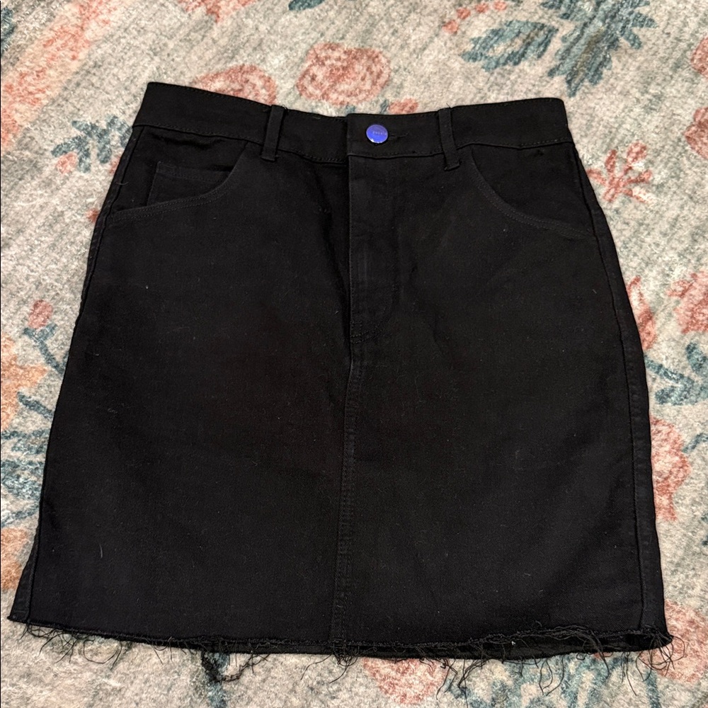 Classic Black Denim mini Skirt